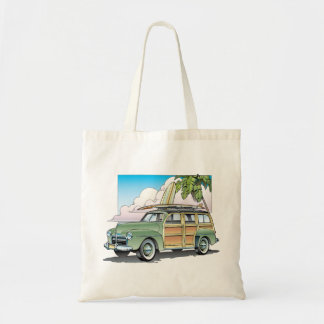 Woody mit Brandungs-Brett-Strand-Tasche Tragetasche