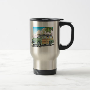 Woody mit der Brandungs-Brett-Reise-Tasse Reisebecher