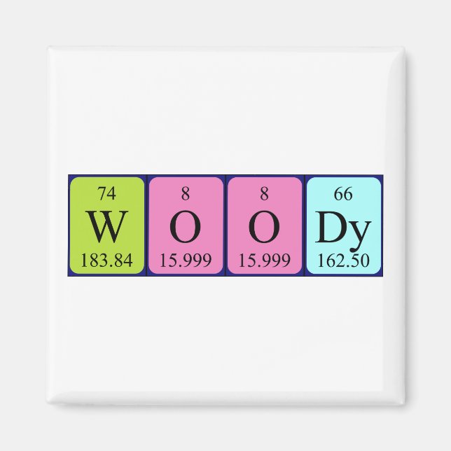 Woody-Periodenmagnet Magnet (Vorne)