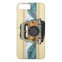 Woody Wave Hawaiian Surf Illustration