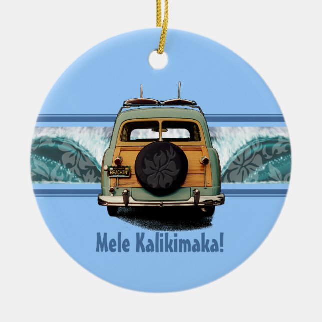 Woody Wave Surf Ornament (Vorne)