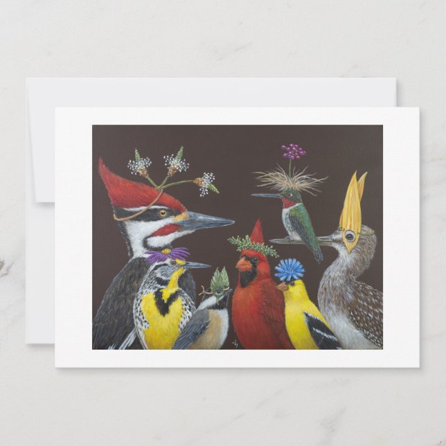 Woodys flache Karte Party (Vorderseite)