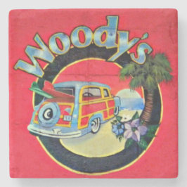Woodys Pizza, Unsinnigkeits-Strand, South- Steinuntersetzer