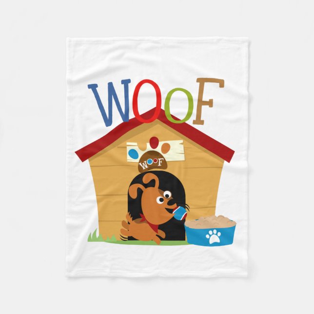 Woof Dog Fleecedecke (Vorderseite)