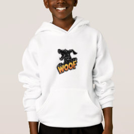Woof Dog Illustration Boys Hoodie