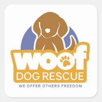 WOOF Dog Rescue Stickers zum Spaß!