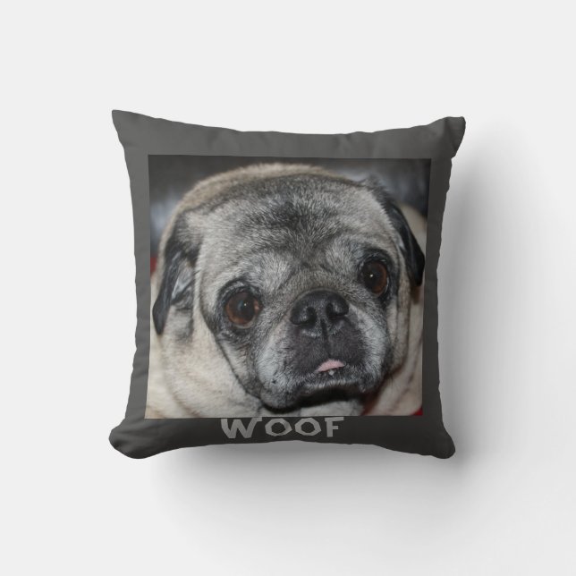 Woof Mops Pillows Kissen (Vorderseite)