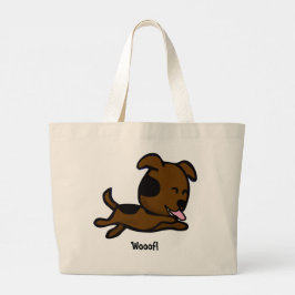 Woof Puppy Joy Tote Bag Jumbo Stoffbeutel