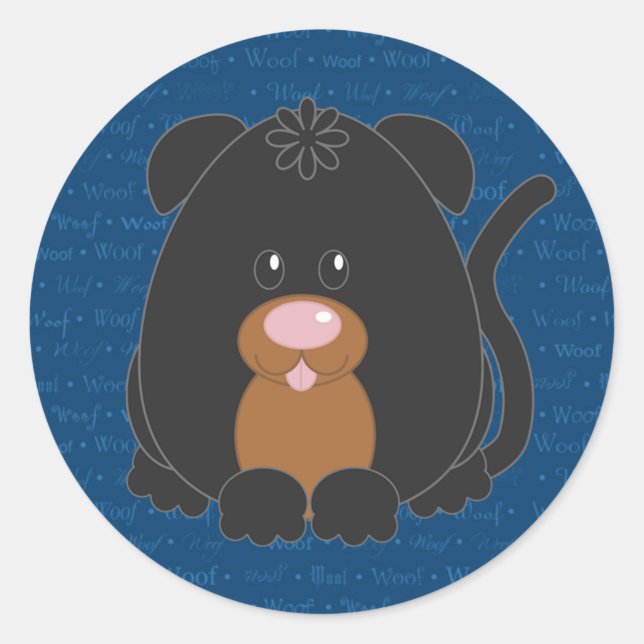 Woof Rotweiller Dog Sticker (Vorderseite)