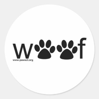 Woof Runder Aufkleber