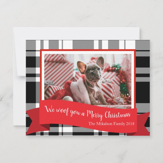 Woof Sie ein fröhliches Foto für Weihnachten (Vorderseite)