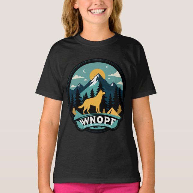 Woof & Wander - Adventure Dog T - Shirt (Vorderseite)
