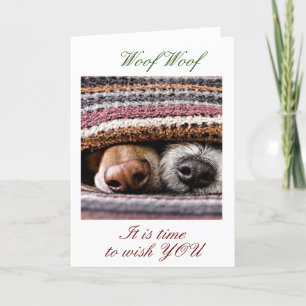 WOOF WOOF BEDEUTET "SEHR FREUNDLICHE CHRISTMAS" KARTE