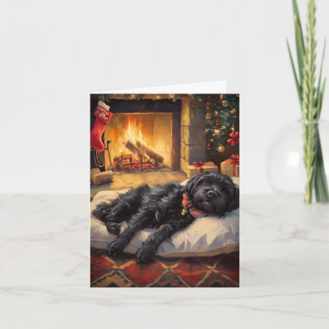Woof Woof Christmas Feiertagskarte (Vorderseite)