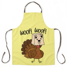 Woof Woof Funny Erntedank Türkei Küche Schürze