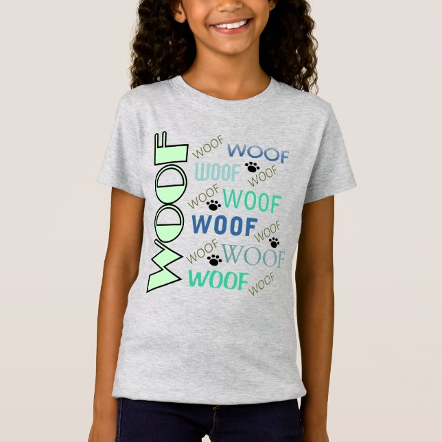 WOOF & WOOF mit Paws Girls T-Shirt (Vorderseite)