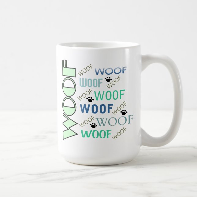 WOOF & WOOF mit Pfoten Tasse (Rechts)