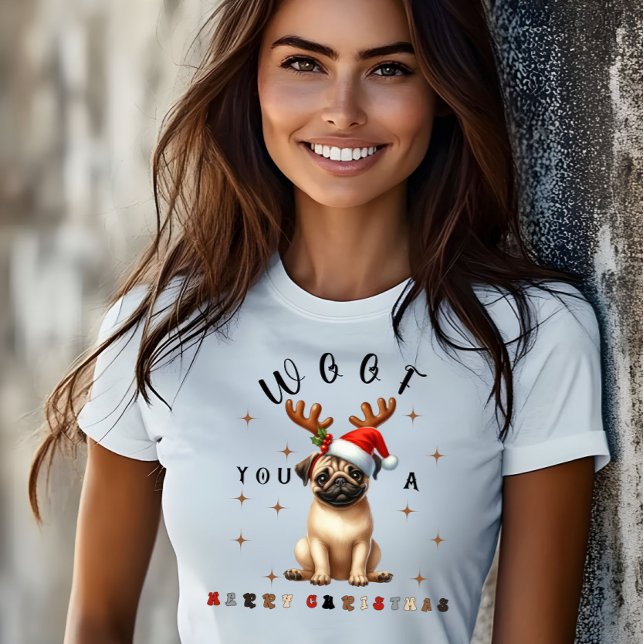 Woof You a Frohe Christmas Tri-Blend Shirt (Von Creator hochgeladen)