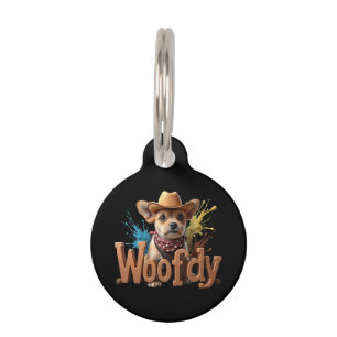Woofdy Lustiger Western-Cowboy-Hund in Texas Haustiermarke