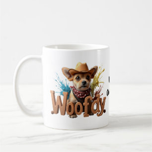Woofdy Lustiger Western-Cowboy-Hund in Texas Kaffeetasse