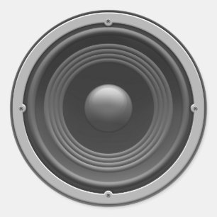 Woofer Runder Aufkleber