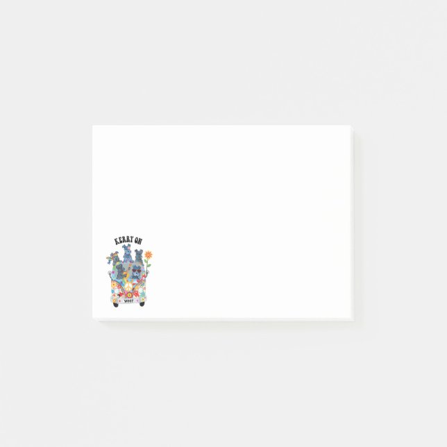 Woofstock Kerry Blue Terrier Nachhinweise Post-it Klebezettel (Vorderseite)