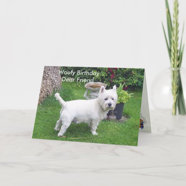 Woofy Geburtstag zum lieben Freund Karte (Vorderseite)