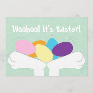 Woohoo!Es ist Ostern!Einladung zur Ostereijagd Einladung