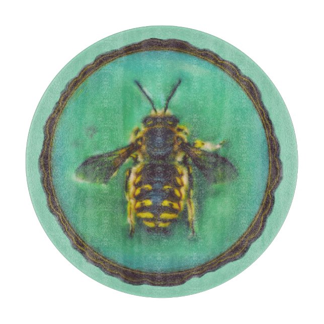 Wool Carder Bee Schneidebrett (Vorderseite)