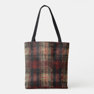 Wool Kariert Tote Bag Tasche