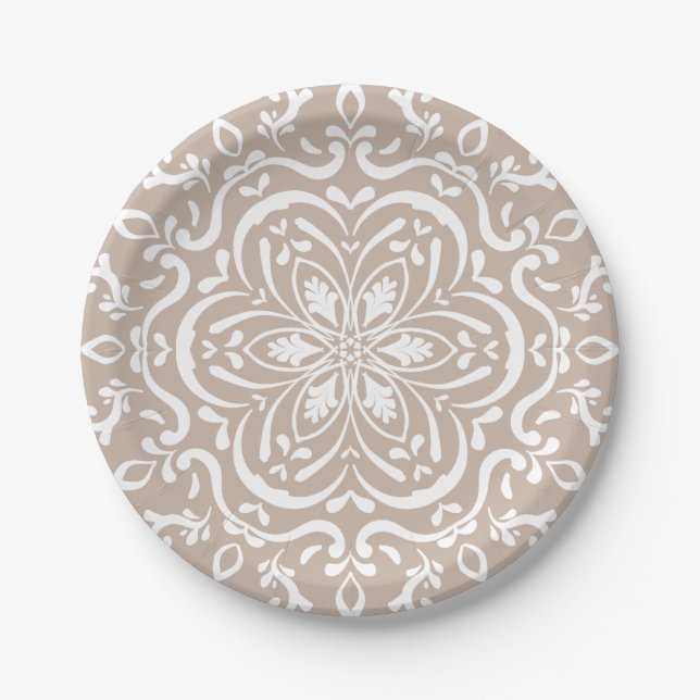 Wool Mandala Pappteller (Vorderseite)