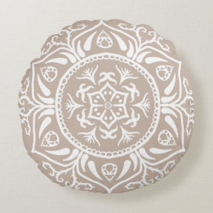 Wool Mandala Rundes Kissen