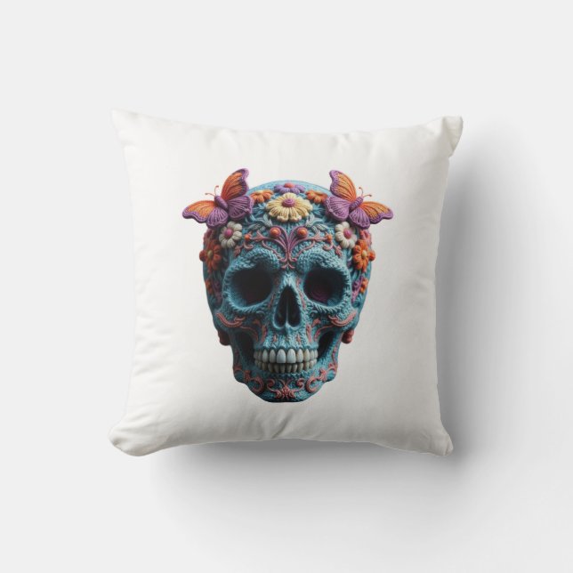 Wool Skull Kissen (Vorderseite)