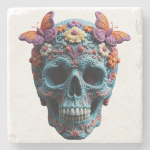 Wool Skull Steinuntersetzer