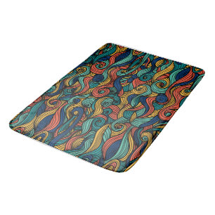 Wool Topped paisley Badematte