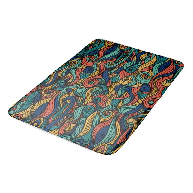 Wool Topped paisley Badematte (Schrägansicht)