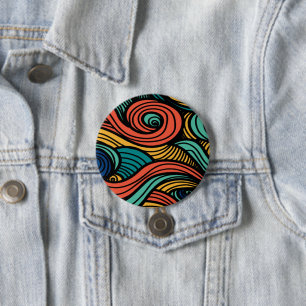 Wool Topped paisley Button