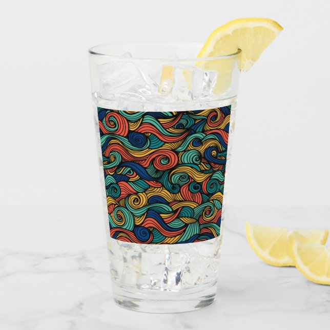 Wool Topped paisley Glas (Rückseite Ice)