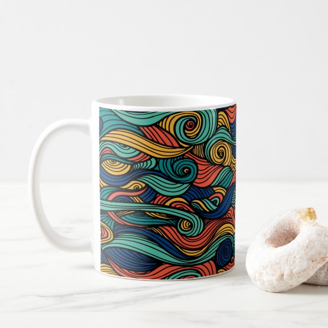 Wool Topped paisley Kaffeetasse (Mit Donut)