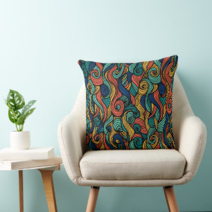 Wool Topped paisley Kissen