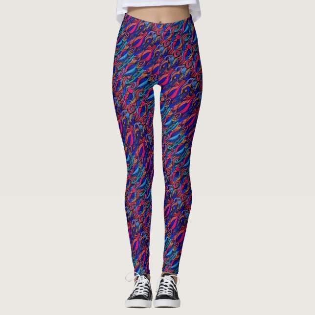 Wool Topped paisley Leggings (Vorderseite)