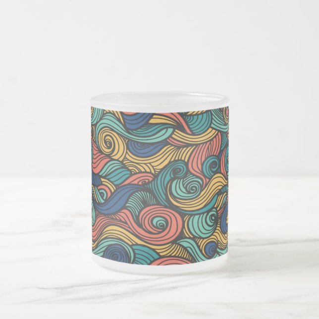 Wool Topped paisley Mattglastasse (Mittel)