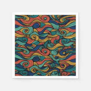 Wool Topped paisley Serviette
