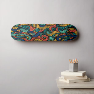 Wool Topped paisley Skateboard