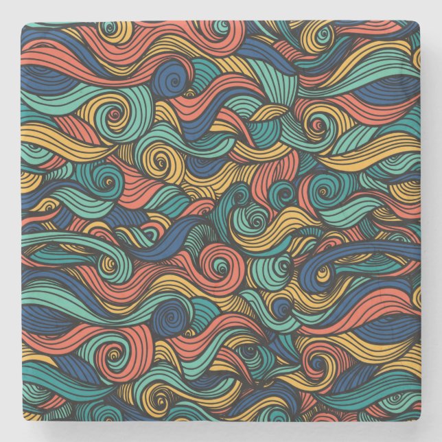 Wool Topped paisley Steinuntersetzer (Vorderseite)