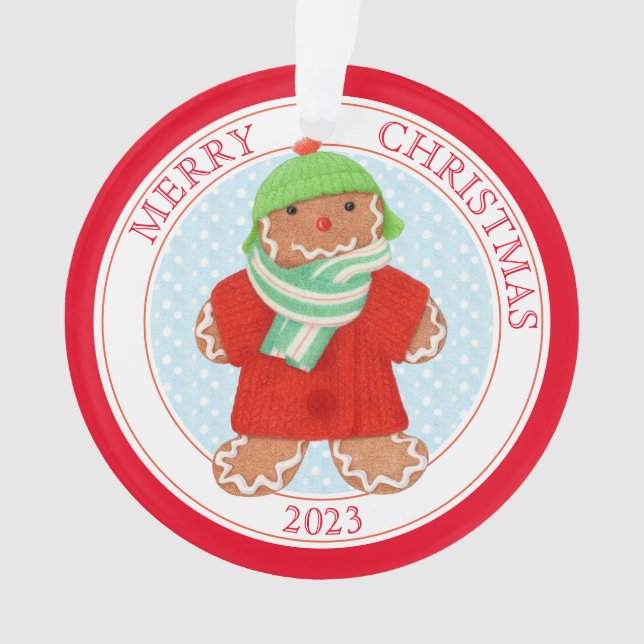 WOOLIE GINGERBREAD 2023 Acrylic Circle Ornament (Vorderseite)
