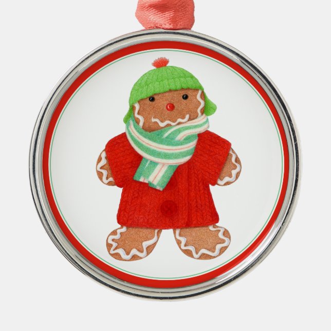 WOOLIE GINGERBREAD Premium Runde Ornamente (Vorne)