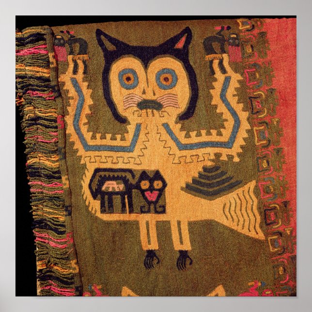 Woollen figure of a jaguar, Paracas Culture Poster (Vorne)