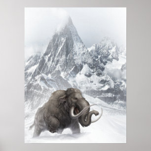 Woolmammut Prähistorisches Tiereiszeitalter Poster