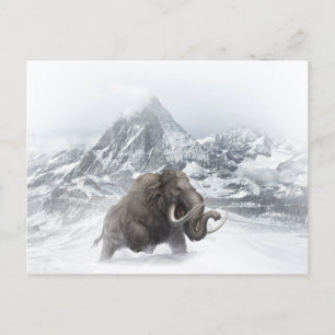 Woolmammut Prähistorisches Tiereiszeitalter Postkarte